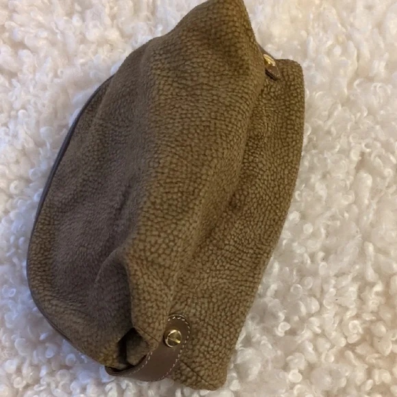 Men's Tan Sherpa Toiletry Bag with Brown Leather Trim - Picture 2 of 7